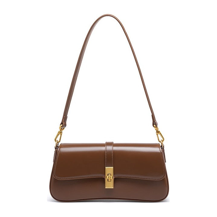 LADY – Retro leather flap bag (view 3) – YUMIKA